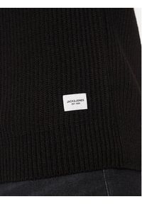 Jack & Jones Golf Pannel 12258472 Czarny Regular Fit. Typ kołnierza: golf. Kolor: czarny. Materiał: syntetyk, bawełna