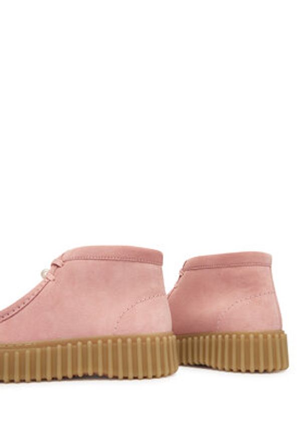 Clarks Trzewiki Torhill Moss 26184636 Różowy. Kolor: różowy. Materiał: skóra, zamsz