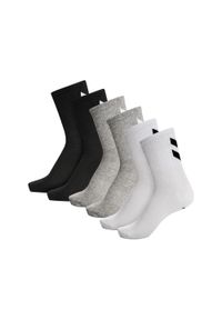 Skarpetki Hummel hmlCHEVRON 6-PACK SOCKS uniwersalne. Kolor: biały, wielokolorowy, czarny, szary