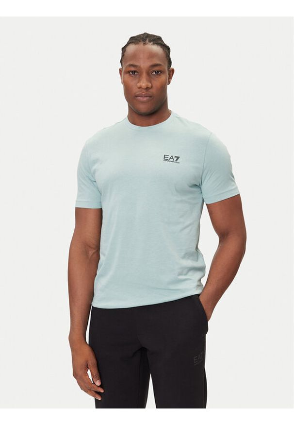 EA7 Emporio Armani T-Shirt 8NPT25 PJVPZ U9066 Niebieski Regular Fit. Kolor: niebieski. Materiał: bawełna