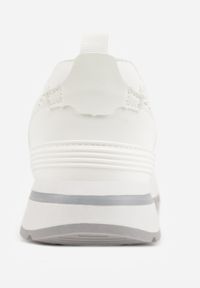 Born2be - Białe Sneakersy z Siateczką i Antypoślizgową Podeszwą Katala. Okazja: na spacer, na co dzień. Kolor: biały. Materiał: jeans. Sport: turystyka piesza #6