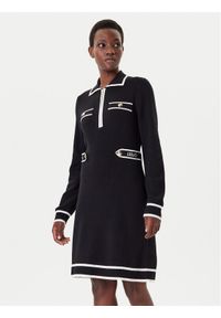 Liu Jo Sport Sukienka dzianinowa TF5251 MS59L 03N66 Czarny Regular Fit. Kolor: czarny. Materiał: wiskoza. Typ sukienki: sportowe. Styl: sportowy #1
