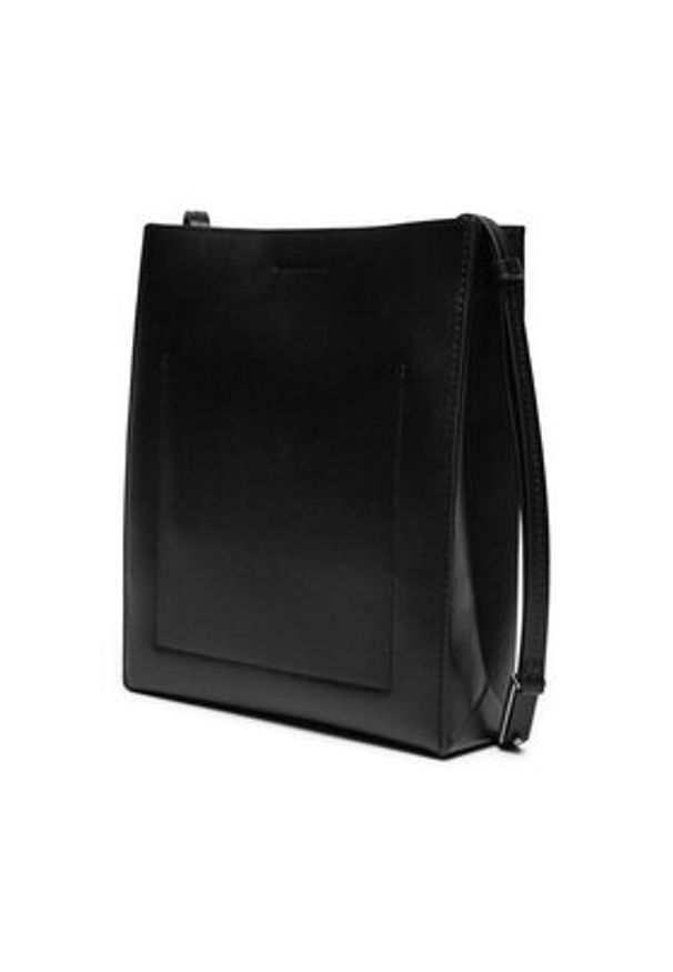 Calvin Klein Torebka Line Ns Crossbody Lth Bag LV04F3005G Czarny. Kolor: czarny. Materiał: skórzane