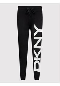 DKNY Sport Spodnie dresowe DP1P1947 Czarny Regular Fit. Kolor: czarny. Materiał: bawełna #4