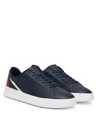 TOMMY HILFIGER - Tommy Hilfiger Sneakersy Th Court Premium FM0FM05879 Granatowy. Kolor: niebieski. Materiał: skóra #4