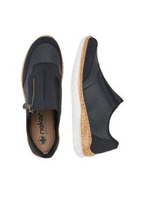 Rieker Sneakersy N42F3-14 Granatowy. Kolor: niebieski. Materiał: materiał #3