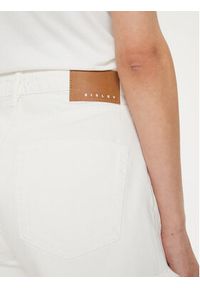 Sisley Szorty jeansowe 4QVSL9014 Biały Regular Fit. Kolor: biały. Materiał: bawełna #4