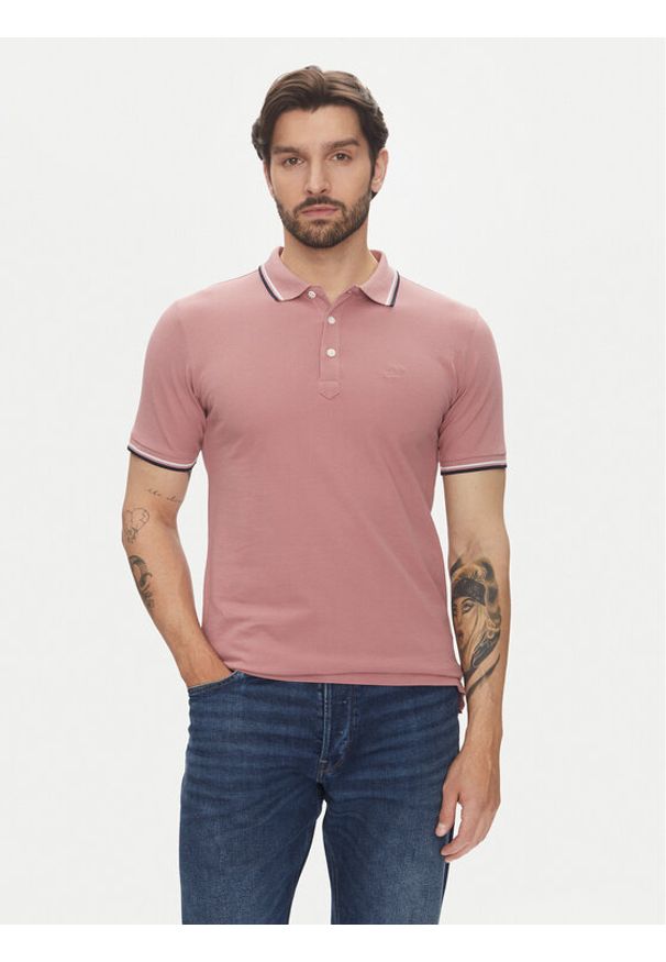 Lindbergh Polo 30-404010 Różowy Relaxed Fit. Typ kołnierza: polo. Kolor: różowy. Materiał: bawełna