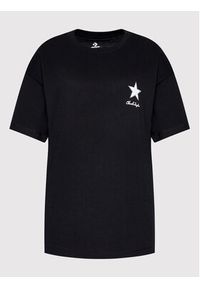 Converse T-Shirt 10023207-A03 Czarny Loose Fit. Kolor: czarny. Materiał: bawełna #4