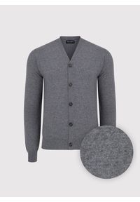 Pako Lorente - PAKO LORENTE - Męski kardigan w szarym kolorze. Okazja: na co dzień. Kolor: szary. Materiał: poliamid, bawełna, wełna. Sezon: jesień. Styl: casual #8
