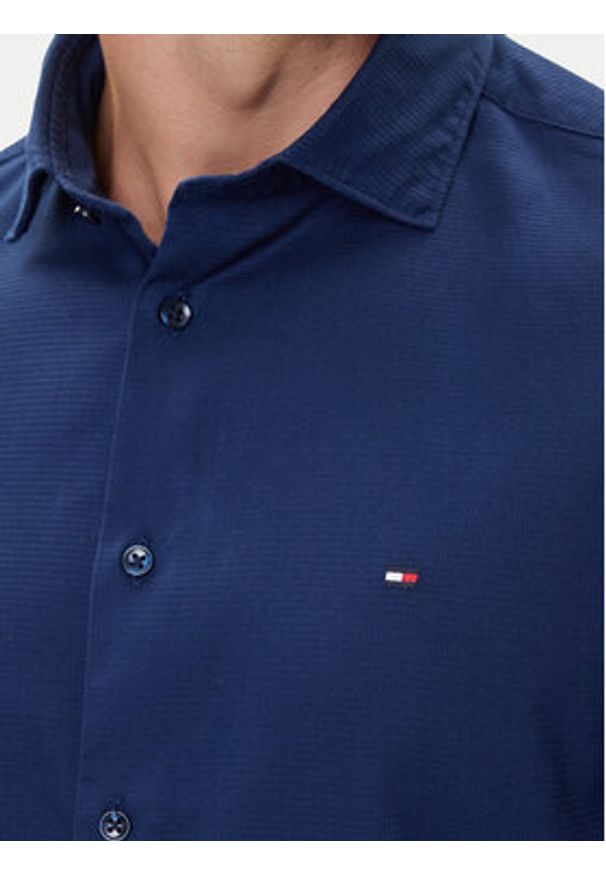 TOMMY HILFIGER - Tommy Hilfiger Koszula MW0MW39573 Granatowy Slim Fit. Kolor: niebieski. Materiał: bawełna