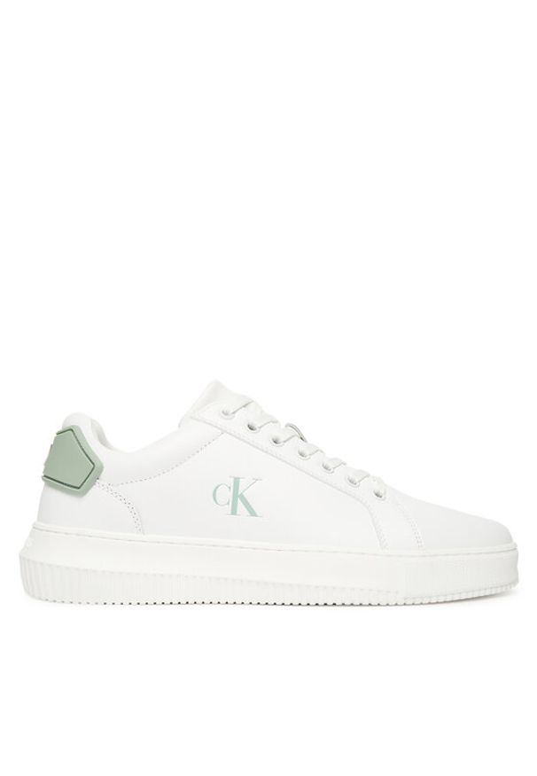 Calvin Klein Jeans Sneakersy YM0YM01296 Biały. Kolor: biały. Materiał: skóra