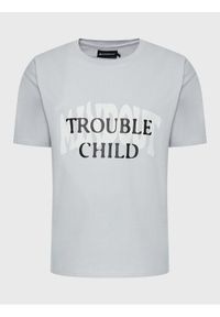 Mindout T-Shirt Unisex Trouble Child Szary Oversize. Kolor: szary. Materiał: bawełna #1