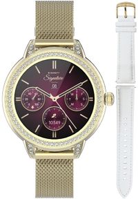 GARETT - Smartwatch Garett Smartwatch damski Garett 5904238485125 złoty bransoleta. Rodzaj zegarka: smartwatch. Kolor: złoty #1