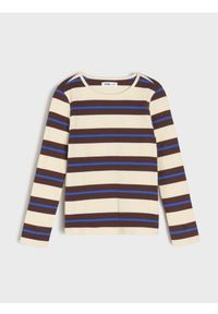Sinsay - Bawełniana koszulka w paski - wielobarwny. Materiał: bawełna. Wzór: paski #1