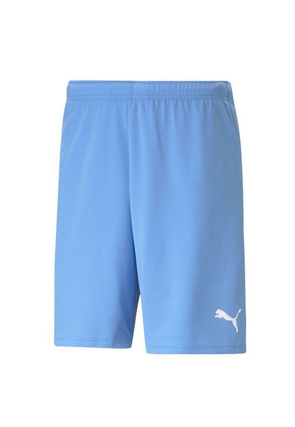 Puma - Męskie Spodenki Dresowe TeamRISE. Kolor: niebieski. Materiał: dresówka