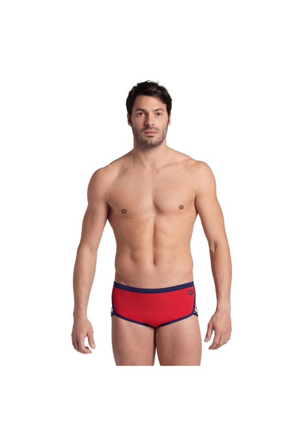 Szorty Kąpielowe Arena Icons Swim Low Waist Short. Kolor: czerwony. Materiał: materiał