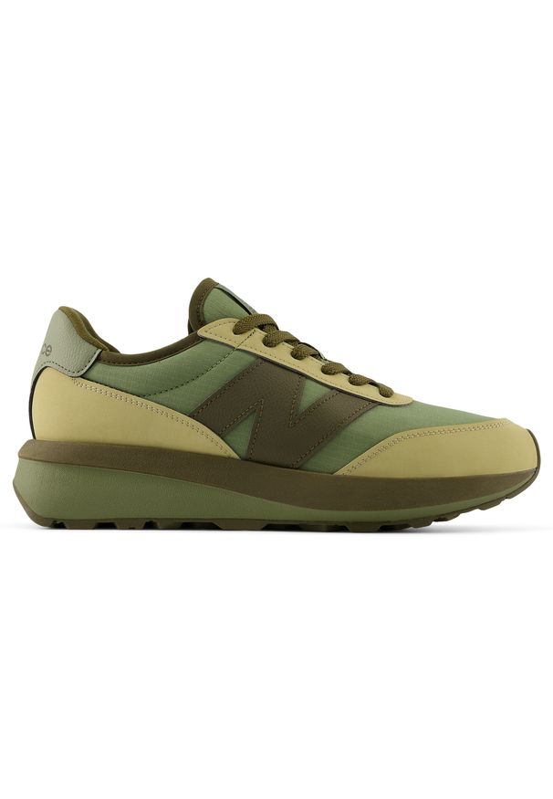 Buty unisex New Balance U370OC – zielone. Kolor: zielony. Materiał: skóra, zamsz. Szerokość cholewki: normalna. Sezon: lato
