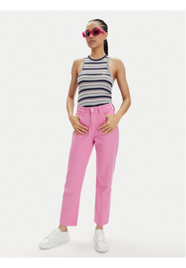 Lee Top 112350213 Kolorowy Slim Fit. Materiał: bawełna. Wzór: kolorowy