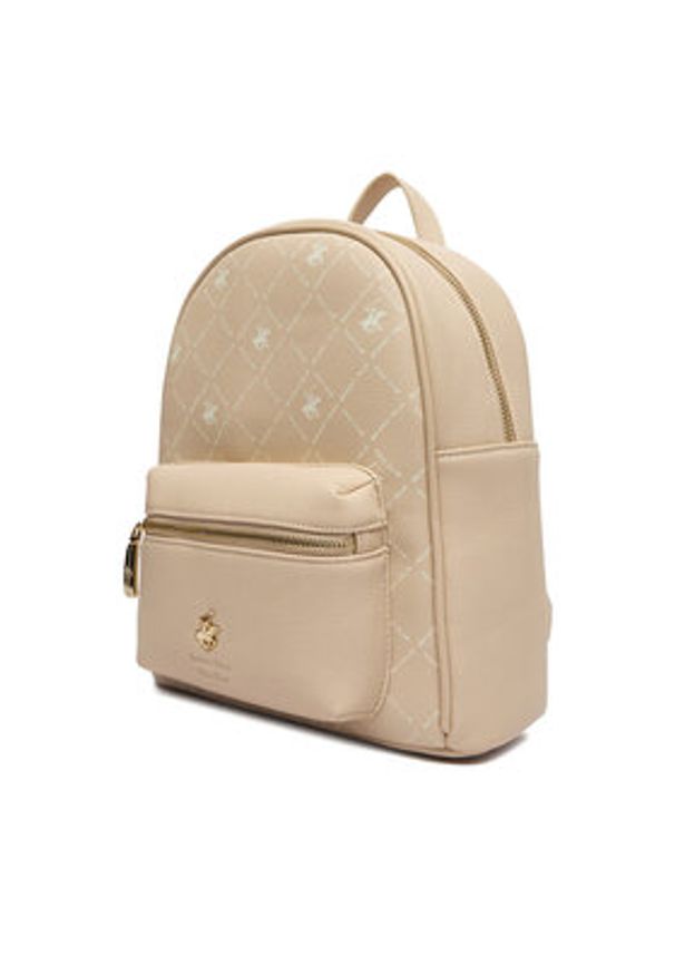 Beverly Hills Polo Club Plecak CEO-BHPC-L-012-09 Beżowy. Kolor: beżowy. Materiał: materiał