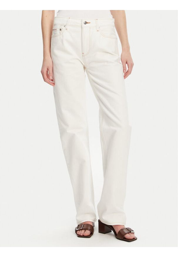 Calvin Klein Jeans Jeansy LV047B919G Écru