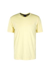 Champion - Koszulka T-shirt sportowa męska CHAMPION bawełna. Kolor: żółty. Materiał: bawełna