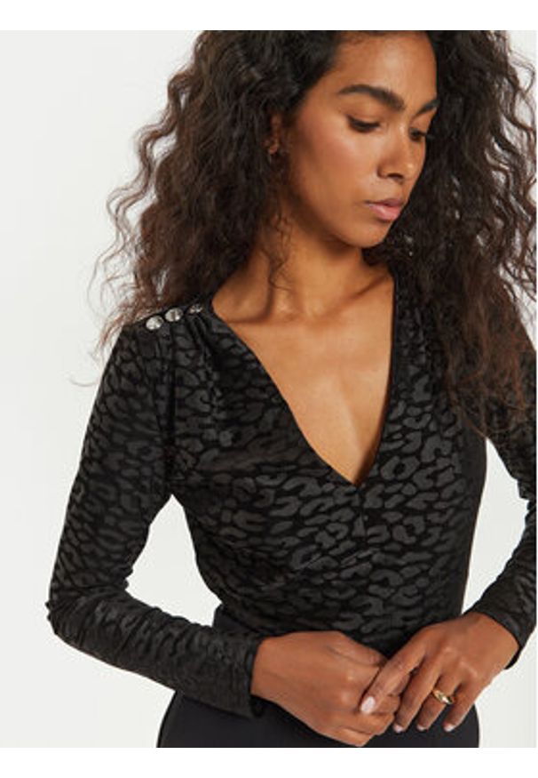Guess Body Elizabeth W4BP52 KCGJ2 Czarny Slim Fit. Kolor: czarny. Materiał: syntetyk