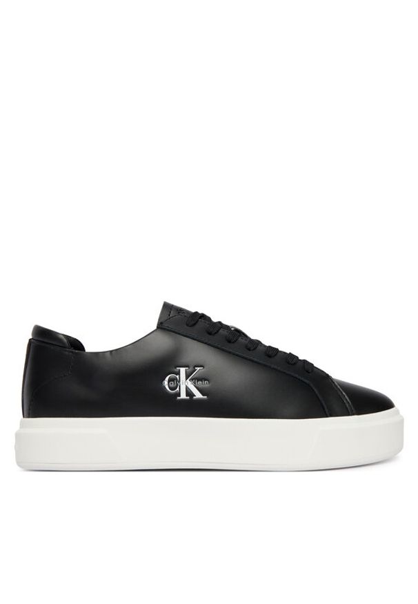 Calvin Klein Sneakersy Basket Cupsole Laceup Lth Ml YM0YM01460 Czarny. Kolor: czarny. Materiał: skóra