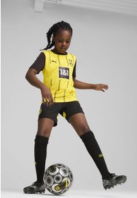 Puma - Młodzieżowa koszulka domowa Borussia Dortmund 24/25 PUMA Faster Yellow Black. Kolor: żółty, wielokolorowy, czarny