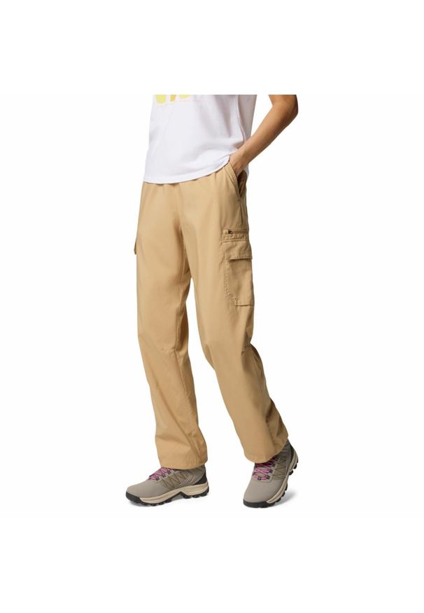 columbia - Spodnie trekkingowe damskie z filtrem UV Columbia Skien Valley Pant. Kolor: beżowy. Sezon: lato. Sport: turystyka piesza