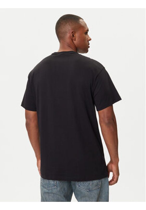 Versace Jeans Couture T-Shirt 79GAHT08 CJ00T Czarny Regular Fit. Kolor: czarny. Materiał: bawełna