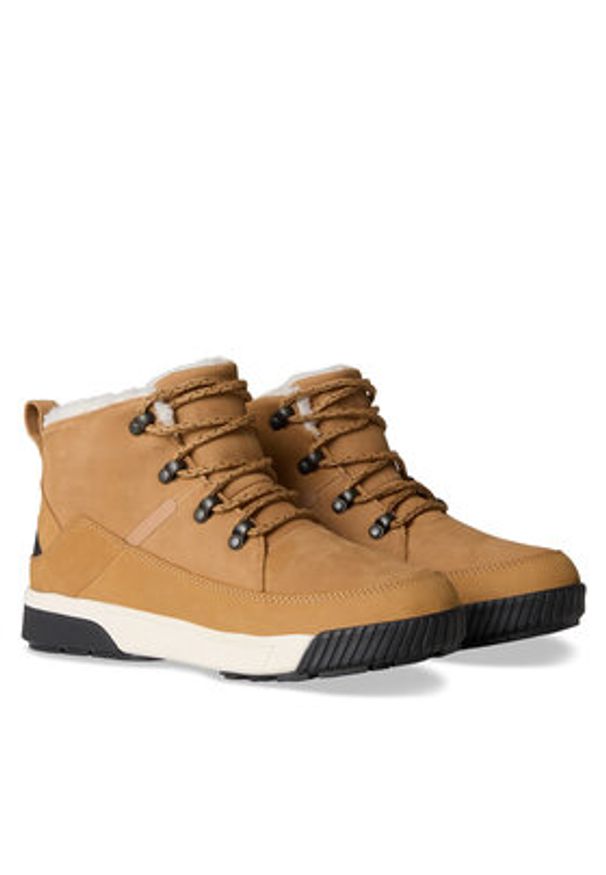 The North Face Botki Sierra Mid Lace Wp NF0A4T3XKOM Brązowy. Kolor: brązowy. Materiał: skóra, nubuk