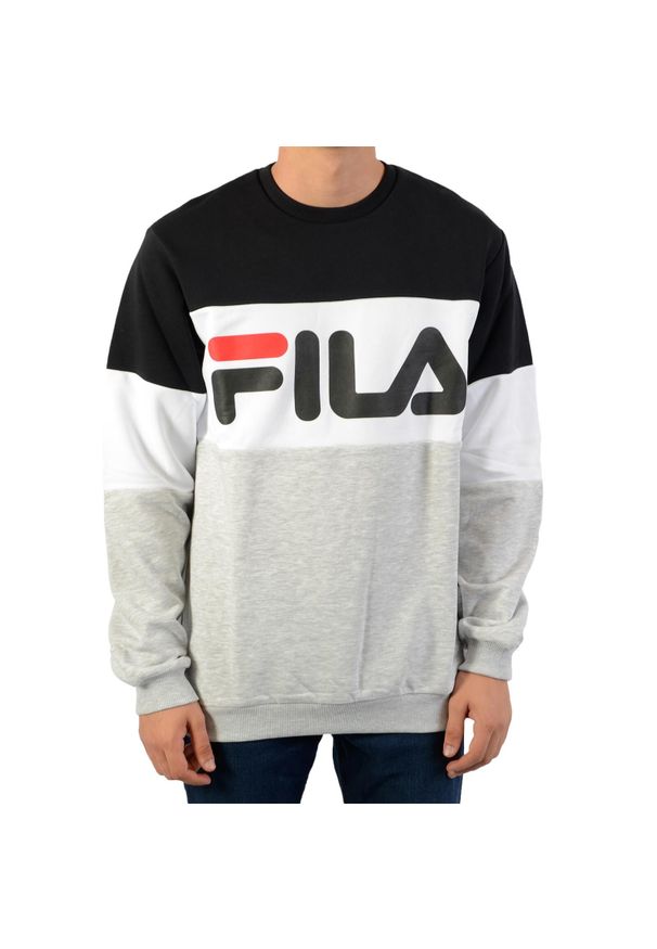 Fila - Bluza Straight Blocked Crew Rozmiar S Czarny - 681255-I85. Kolor: wielokolorowy. Materiał: tkanina, bawełna