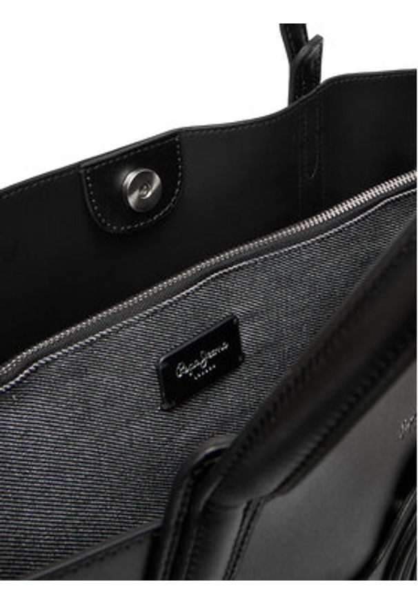 Pepe Jeans Torebka Audrey Limited PL031663 Czarny. Kolor: czarny. Materiał: skórzane