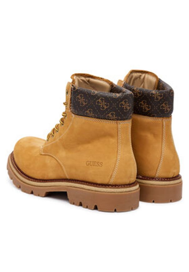 Guess Trapery FMFSIR LEA10 Beżowy. Kolor: beżowy. Materiał: nubuk, skóra