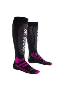 Skarpety narciarskie X-Socks Ski All Round. Kolor: fioletowy, szary, czarny, różowy, wielokolorowy. Sport: narciarstwo