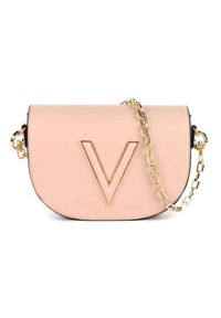 Valentino by Mario Valentino - VALENTINO Różowa torebka Coney Flap Bag. Kolor: różowy. Wzór: paski #5