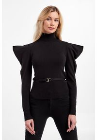 Liu Jo - Golf damski LIU JO. Typ kołnierza: golf. Materiał: prążkowany. Długość rękawa: długi rękaw. Długość: długie. Wzór: aplikacja #1