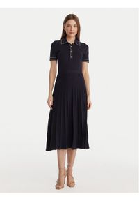 MICHAEL Michael Kors Sukienka dzianinowa MR683C0BFD Granatowy Slim Fit. Kolor: niebieski. Materiał: syntetyk #1