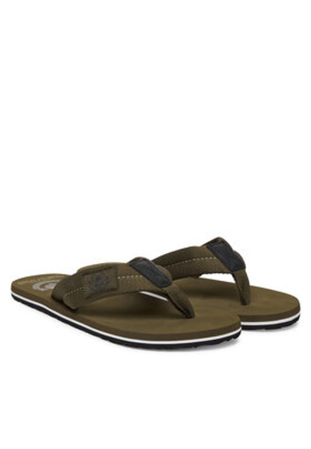 TOMMY HILFIGER - Tommy Hilfiger Japonki Patch Hilfiger Beach Sandal FM0FM05804 Zielony. Kolor: zielony. Materiał: materiał