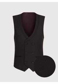 Pako Lorente - PAKO LORENTE – Brązowa kamizelka smokingowa. Kolor: brązowy. Wzór: gładki