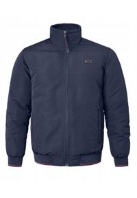 Ocieplona Zimowa Kurtka z Wysokim Kołnierzem - Pako Jeans - Granatowa. Kolor: niebieski. Materiał: tkanina, poliester. Sezon: zima #7