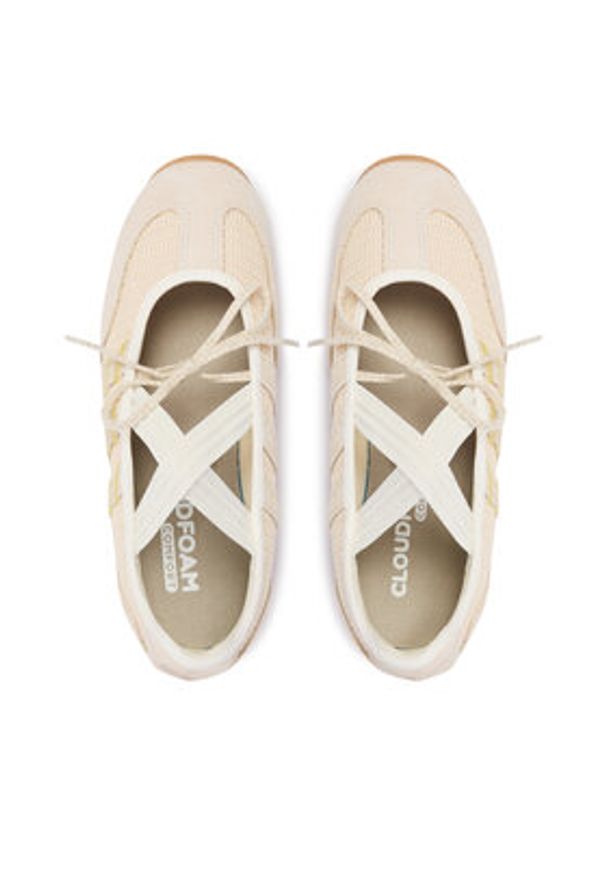 Adidas - adidas Baleriny Barreda Mary Jane KI3380 Beżowy. Kolor: beżowy. Materiał: skóra, zamsz