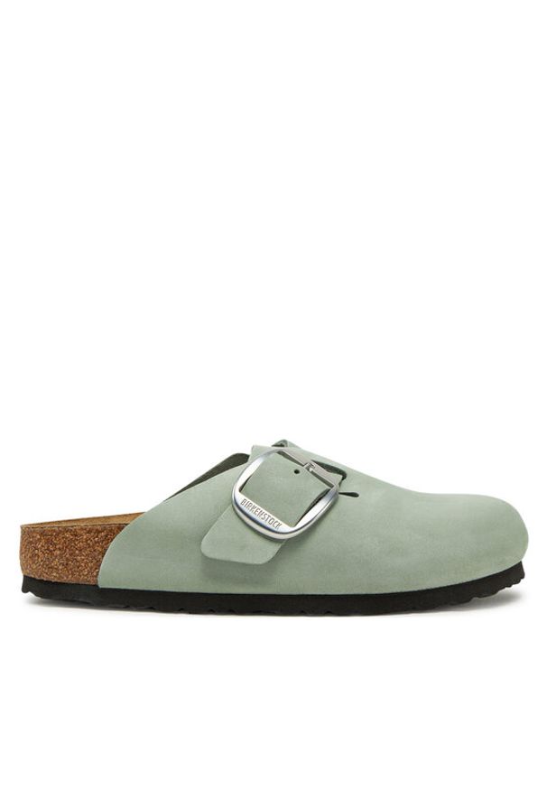 Birkenstock Klapki Boston Big Buckle 1029303 Szary. Kolor: szary. Materiał: nubuk, skóra