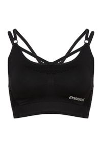 GYM SHARK - Biustonosz treningowy Gymshark Energy Seamless Sports. Kolor: czarny