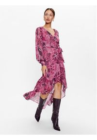 Guess Sukienka codzienna W3YK4 8WFJJ2 Różowy Regular Fit. Okazja: na co dzień. Kolor: różowy. Materiał: syntetyk. Typ sukienki: proste. Styl: casual #5
