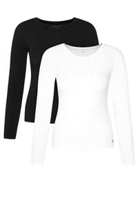 TOMMY HILFIGER - Tommy Hilfiger Komplet 2 bluzek UW0UW06132 Kolorowy Slim Fit. Materiał: bawełna. Wzór: kolorowy