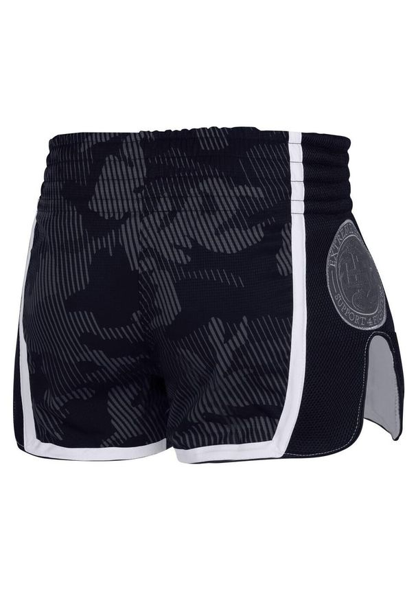 Spodenki Muay Thai męskie EXTREME HOBBY HAVOC. Kolor: czarny. Materiał: poliester, elastan