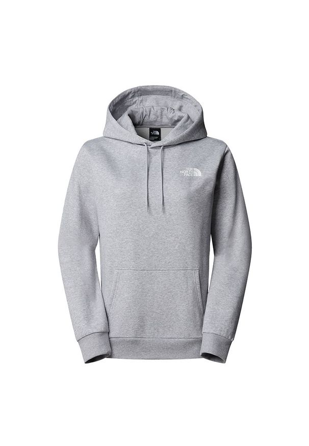 Bluza damska The North Face Simple Dome 0A89EYDYX1 - szara. Okazja: na co dzień. Typ kołnierza: kaptur. Kolor: szary. Materiał: bawełna, poliester. Styl: casual, klasyczny, sportowy