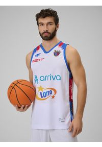 4f - 4F Koszulka meczowa replika domowa z sezonu 2025/26 męska 4F x Twarde Pierniki - biała XL. Kolor: biały. Materiał: materiał. Wzór: nadruk. Sport: koszykówka #1